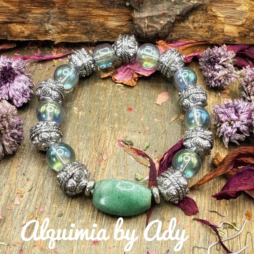 MYSTIC GREEN QUARTZ BRACELET CHUNKY 10mm
